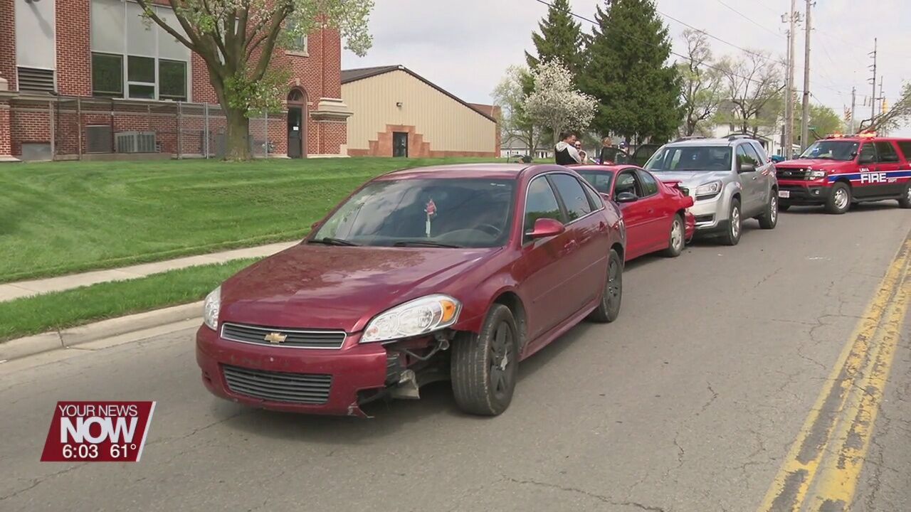 Three vehicle crash sends three people to the hospital